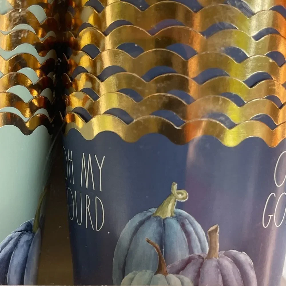 Rae Dunn 60 Piece Fall Cupcake Baking Liners Oh My Gourd Hello Fall NWT